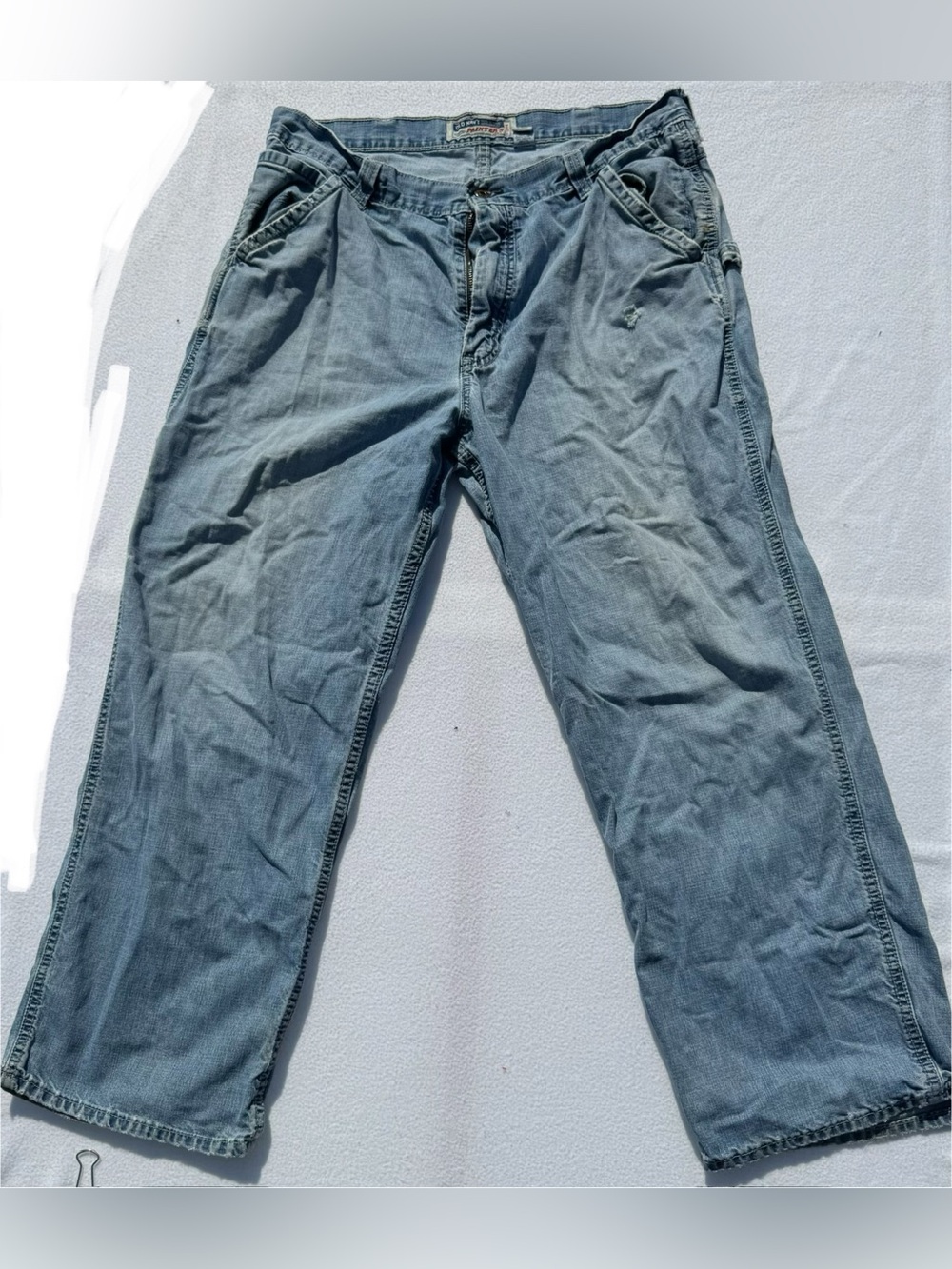 Old Navy Painter's Jeans 36x30 Very Well Worn Wide Leg Relaxed Y2K Skater (Read)